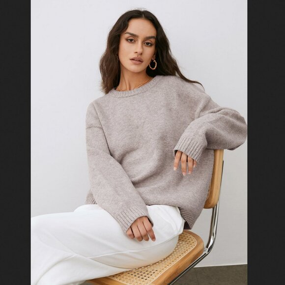 Commense Sweaters - Commense Small Beige Lightweight Cloud Weather Pullover Sweater Crewneck NEW NWT